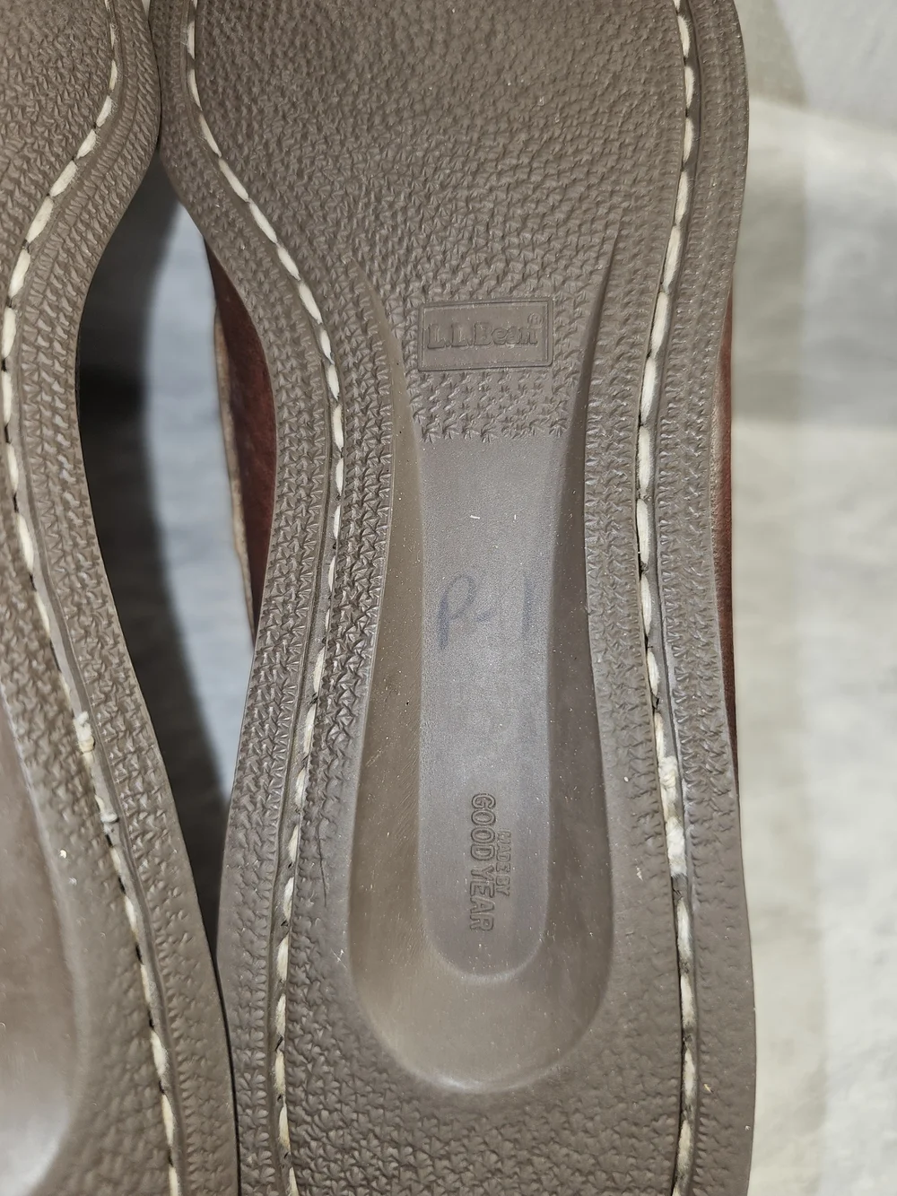 L.L. Bean Men's Dark Brown Leather Boat Shoes  - S48